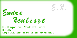 endre neuliszt business card